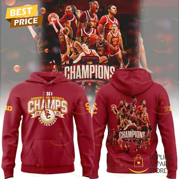 2025 USC Trojans Big Ten Champions Basketball Hoodie