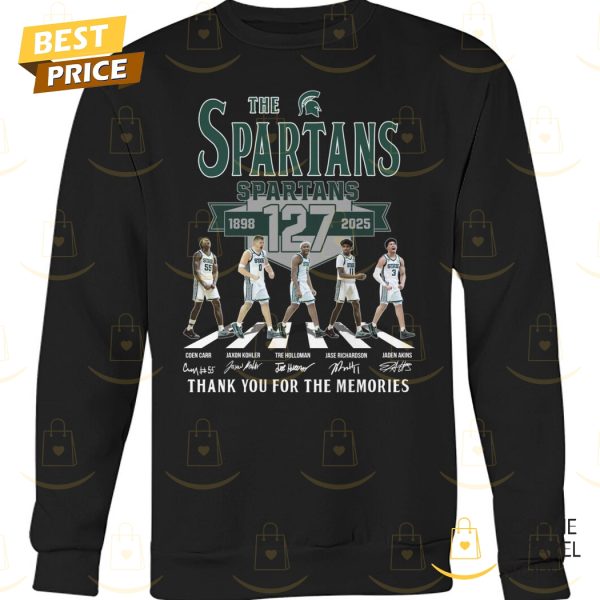 The Michigan State Spartans Basketball 127 Years 1898-2025 Signature Thank You For The Memories Unisex T-Shirt