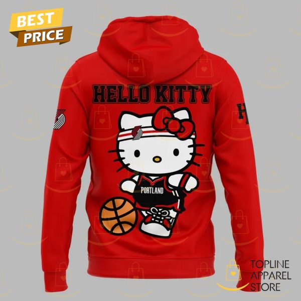 2025 Portland Trail Blazers x Hello Kitty Night Hoodie – Red