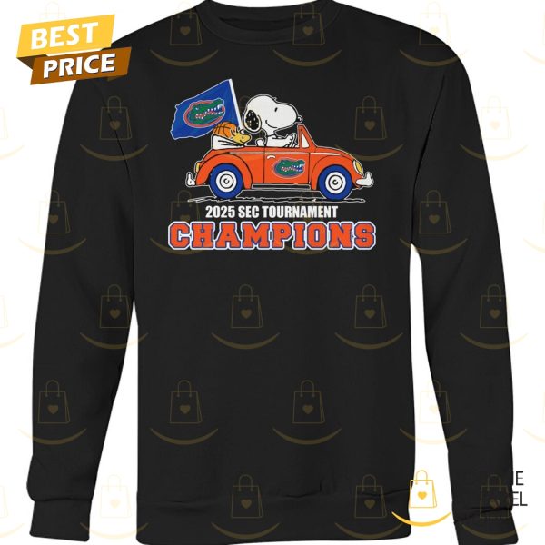 Florida Gators x Snoopy 2025 SEC Tournament Champions Unisex T-Shirt