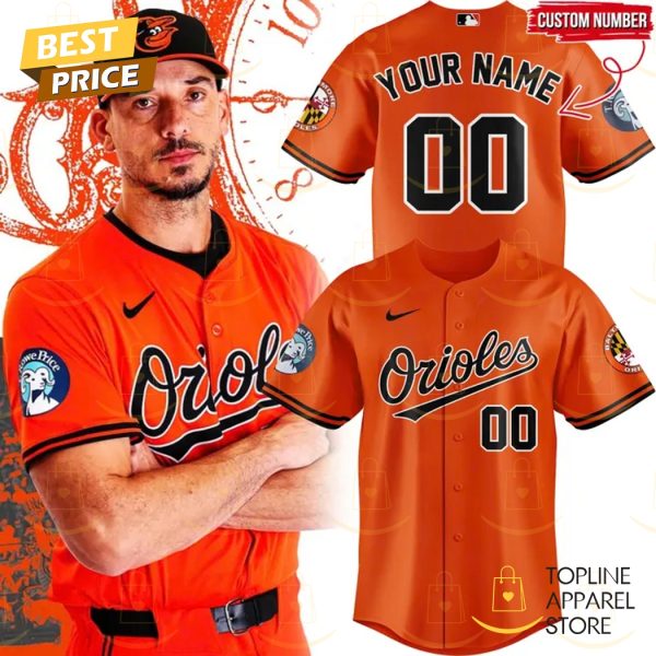 Personalized Baltimore Orioles Full Orange Uniform Baseball Jersey