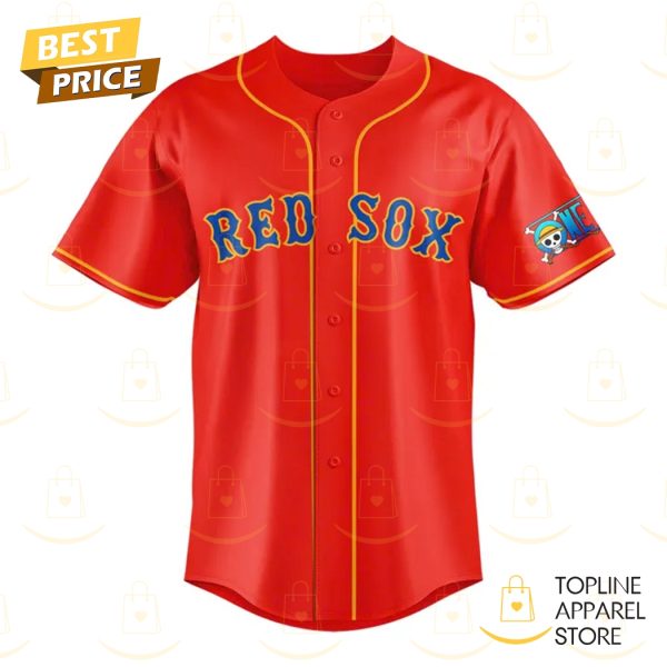 Personalized One Piece x Boston Red Sox Baseball Jersey