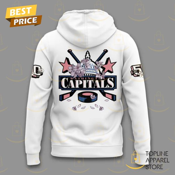 Washington Capitals 50th Anniversary White Hoodie