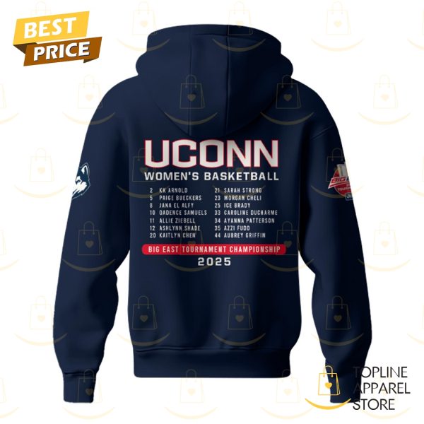 Uconn Huskies Womens Basketball 2025 Big East Tournament Champions Hoodie