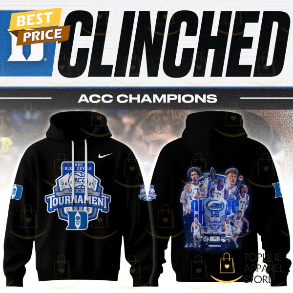 ACC Champions 2025 Duke Blue Devils Men Basketball Hoodie