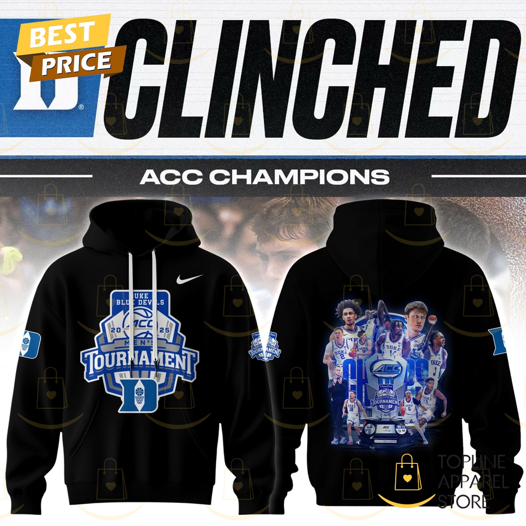ACC Champions 2025 Duke Blue Devils Men Basketball Hoodie ACC Champions 2025 Duke Blue Devils Men Basketball Hoodie