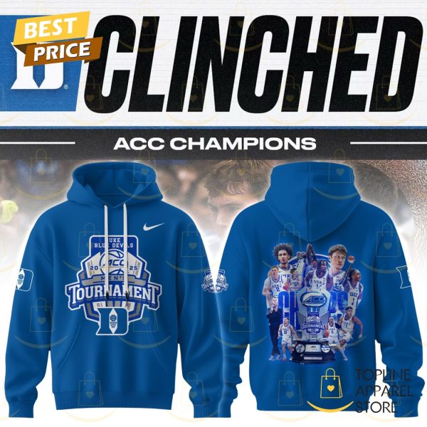 ACC Champions 2025 Duke Blue Devils Men Basketball Hoodie – Blue