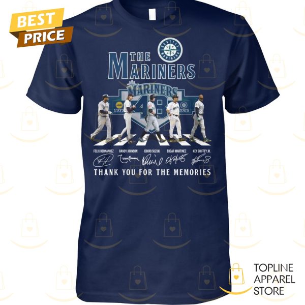 The Seattle Mariners 1977-2025 Signature Thank You For The Memories Unisex T-Shirt