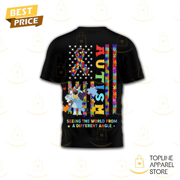 Bluey x  Autism Awareness 3D T-Shirt – Black