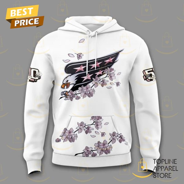 Washington Capitals 50th Anniversary White Hoodie