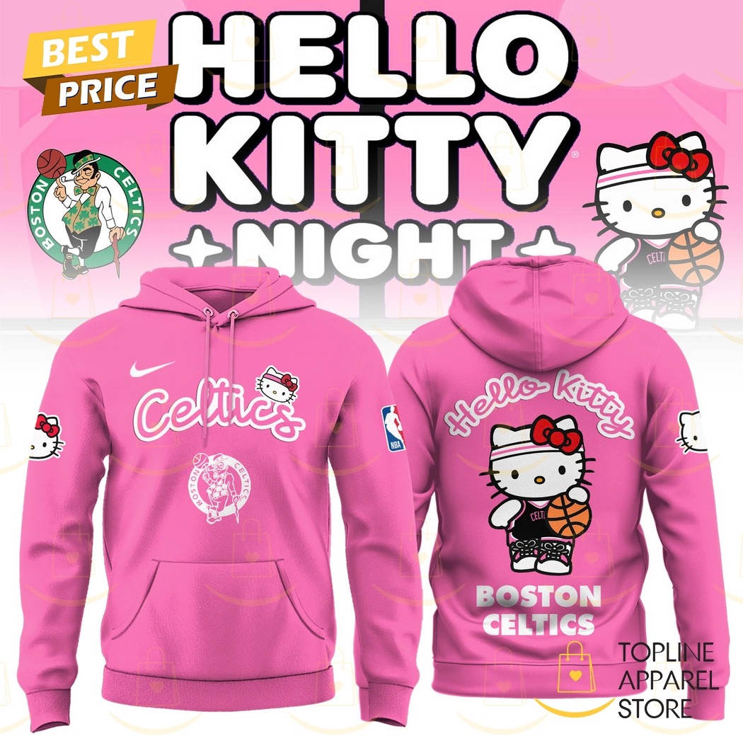 Boston Celtics NBA x Hello Kitty 2025 Hoodie Boston Celtics NBA x Hello Kitty 2025 Hoodie