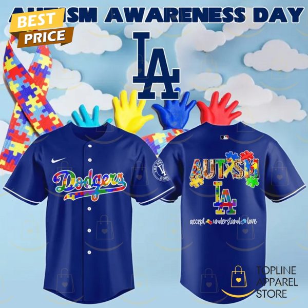 Los Angeles Dodgers Autism Awareness Baseball Jersey