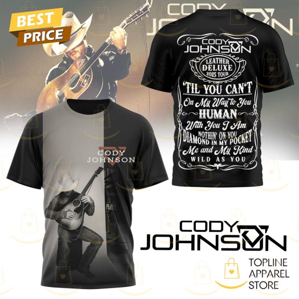 Cody Johnson Leather Deluxe Tour 2025 3D T-Shirt