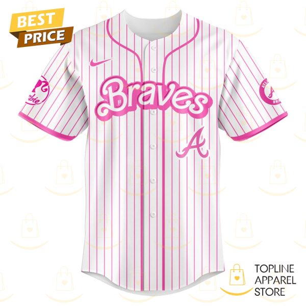 Personalized 2025 Atlanta Braves x Barbie Night Game Baseball Jersey