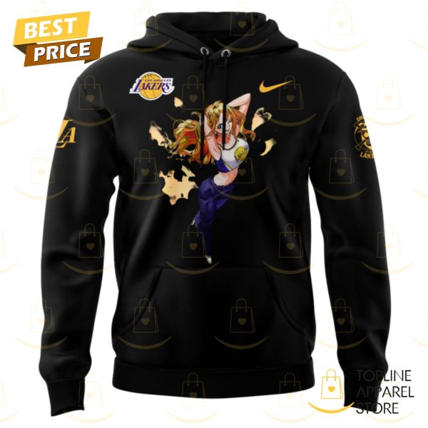 Los Angeles Lakers x Nami One Piece The Straw Hat Pirates Hoodie – Black