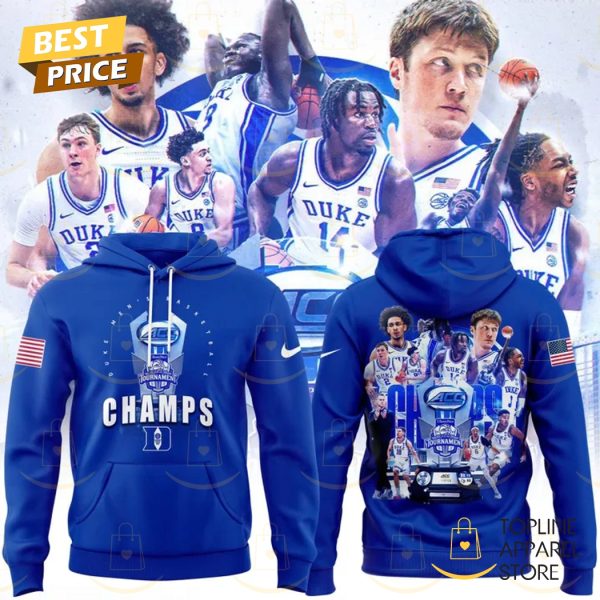 Duke Blue Devils Men Basketball 2025 ACC Champions Tournament Hoodie