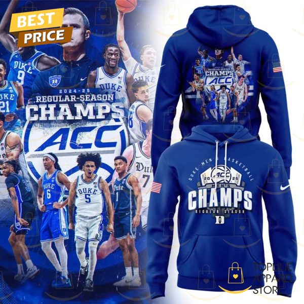 Duke Blue Devils Mens Basketball 2025 ACC Regular Season Champions Hoodie