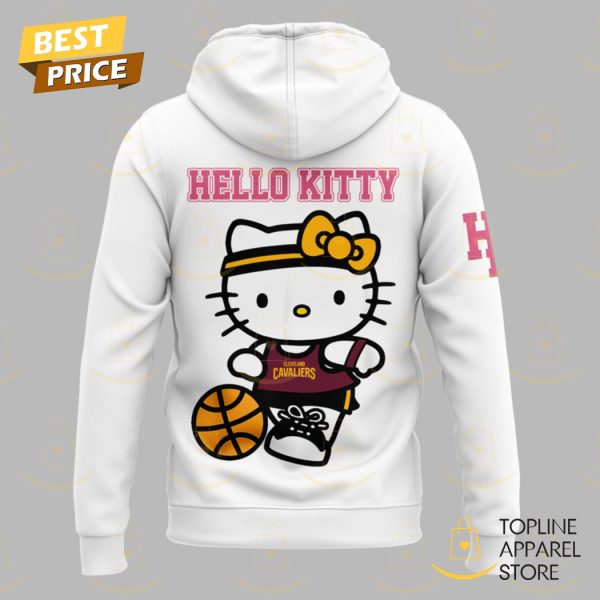 2025 Cleveland Cavaliers Basketball  x Hello Kitty Night Hoodie – White