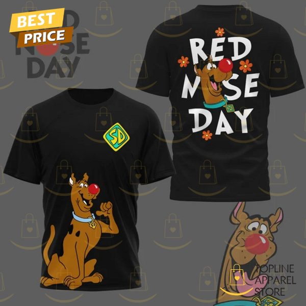 Scooby-Doo Red Nose Day 3D T-Shirt – Black