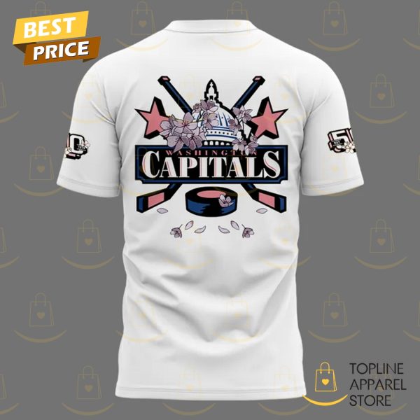 Washington Capitals 50th Anniversary 3D T-Shirt – White