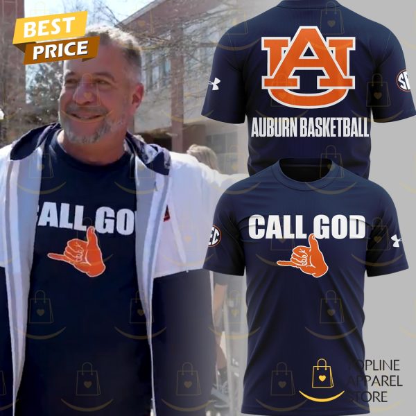 Auburn Tigers Basketball 2025 Call God 3D T-Shirt