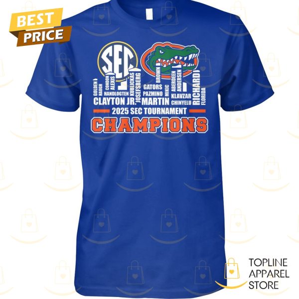 Florida Gators 2025 SEC Mens Basketball Tournament Champions Unisex T-Shirt