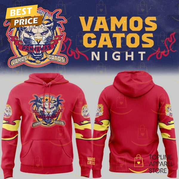 Florida Panthers x Vamos Gatos Night Hoodie – Red