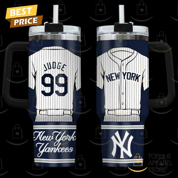 New York Yankees Aaron Judge Tumbler With Handle And Straw