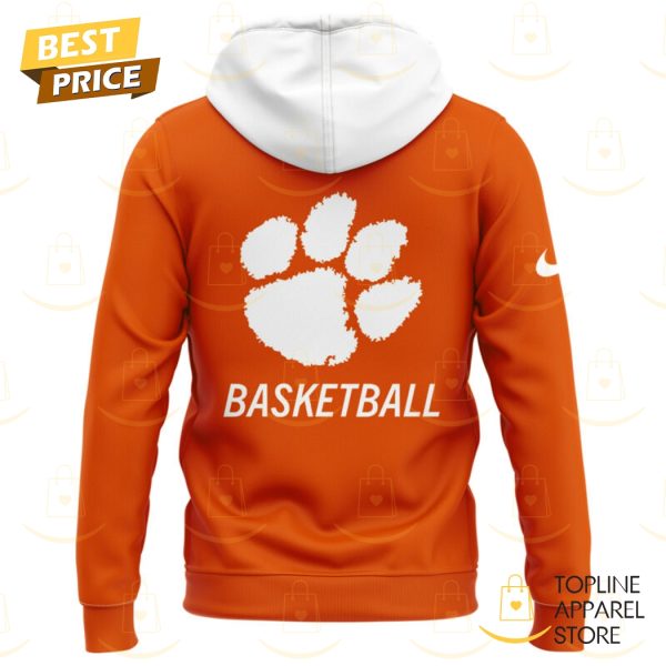 2025 Clemson Tigers Basketball Logo Hoodie – Orange