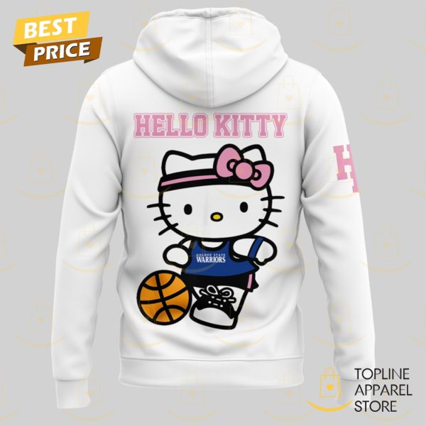 2025 Golden State Warriors Basketball  x Hello Kitty Night Hoodie – White