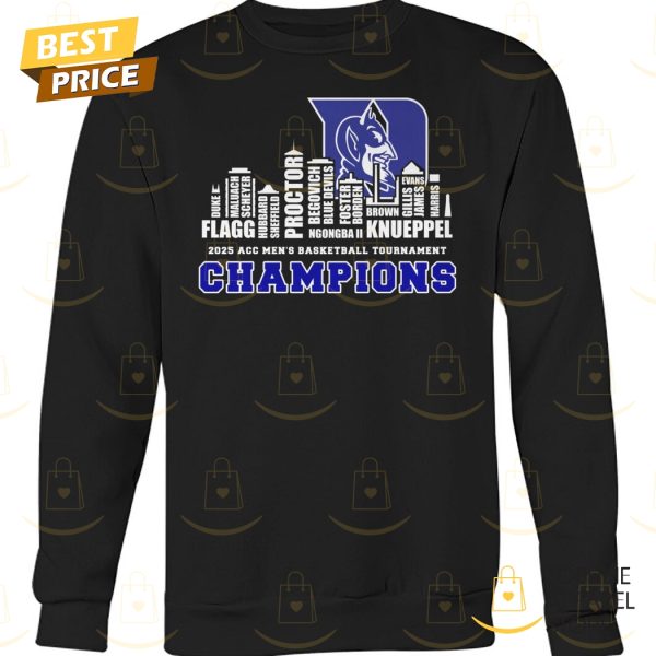 Duke Blue Devils 2025 ACC Men Basketball Tournament Champions Unisex T-Shirt