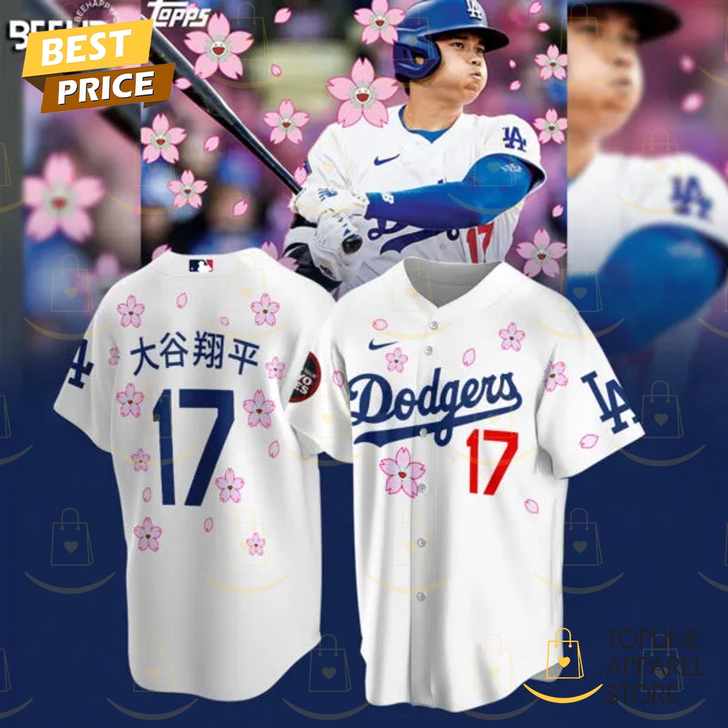Los Angeles Dodgers Shohei Ohtani World Tour Tokyo Series Cherry Blossom Baseball Jersey Los Angeles Dodgers Shohei Ohtani World Tour Tokyo Series Cherry Blossom Baseball Jersey