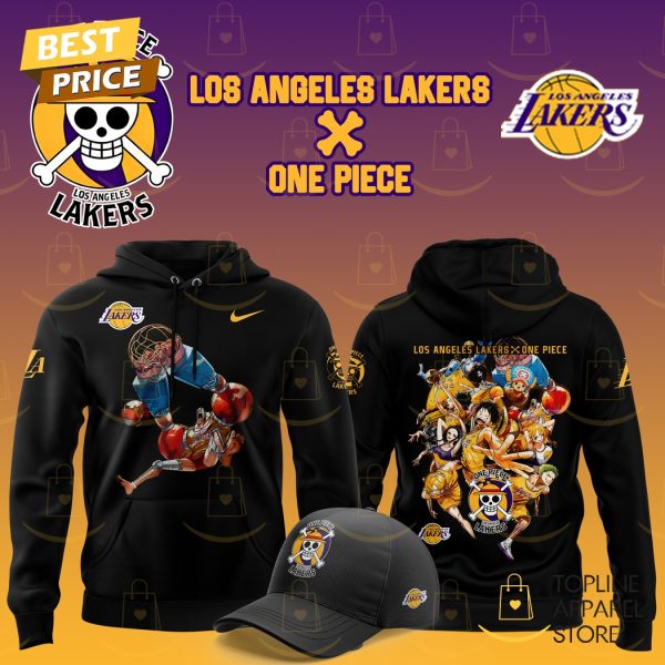 Los Angeles Lakers x Franky One Piece The Straw Hat Pirates Hoodie – Black