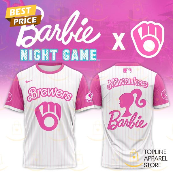 Milwaukee Brewers x Barbie Night Game 2025 3D T-Shirt