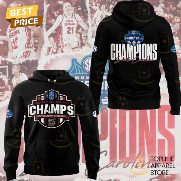 South Carolina Gamecocks 2025 SEC Womens Basketball Champions Hoodie