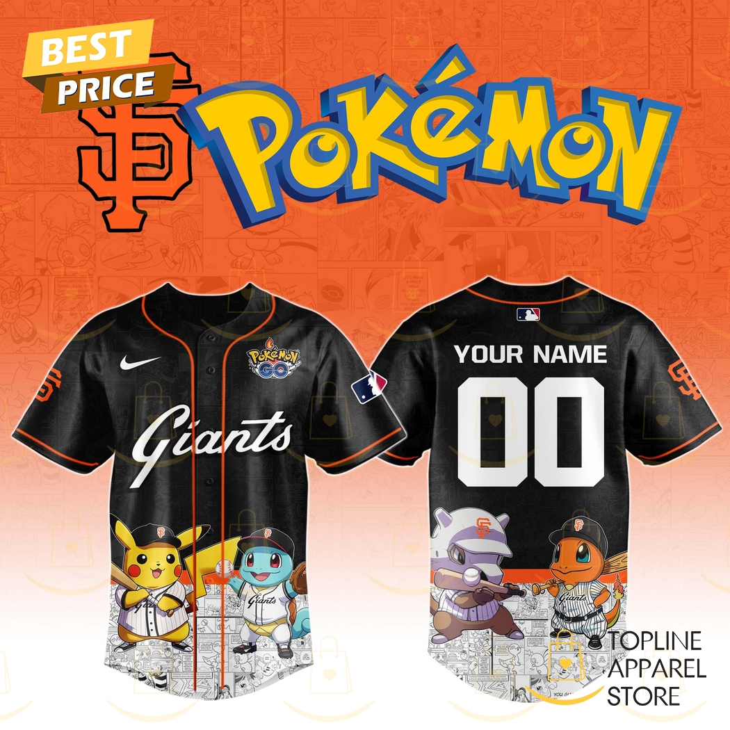 Personalized San Francisco Giants x Po kemon Go Baseball Jersey Personalized San Francisco Giants x Po kemon Go Baseball Jersey