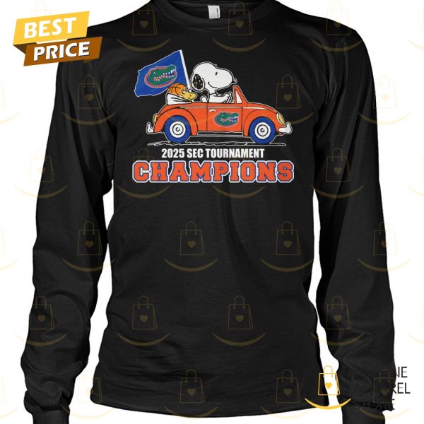 Florida Gators x Snoopy 2025 SEC Tournament Champions Unisex T-Shirt