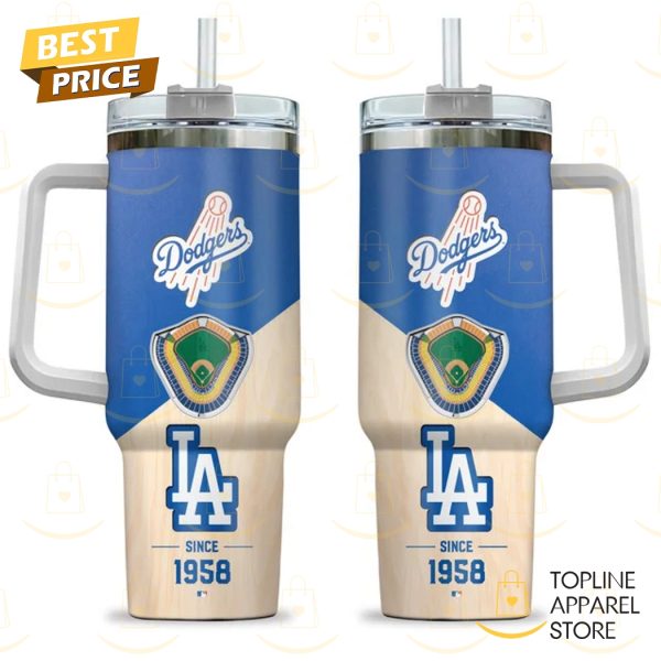 Los Angeles Dodgers Sine 1958 Tumbler With Handle And Straw