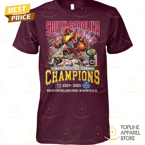 South Carolina Gamecocks SEC Women Basketball Tournament Champions 2024-2025 Unisex T-Shirt