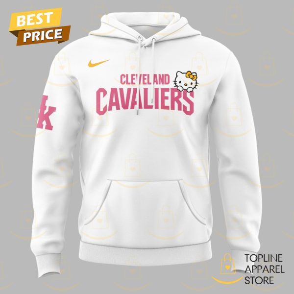 2025 Cleveland Cavaliers Basketball  x Hello Kitty Night Hoodie – White