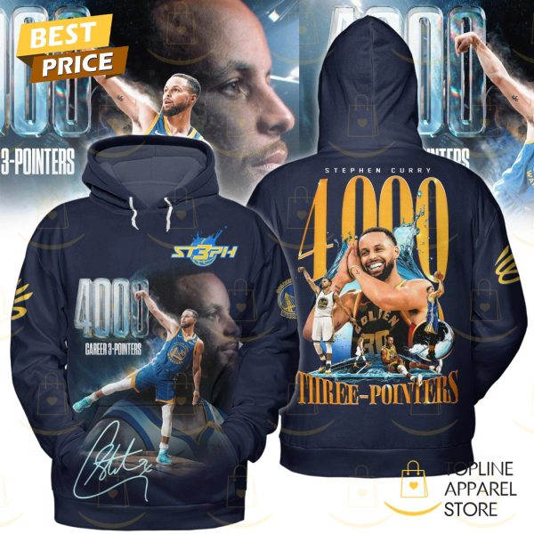 Stephen Curry Golden State Warriors 4000 Threes – Pointers Signature Hoodie