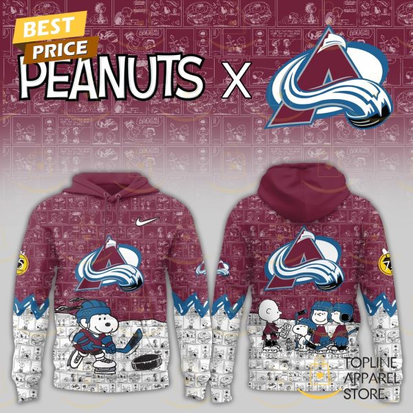 Colorado Avalanche x Peanuts 75 Years Anniversary Hoodie