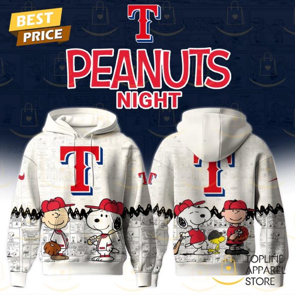 Texas Rangers 75th Anniversary Of Peanuts Snoopy Hoodie