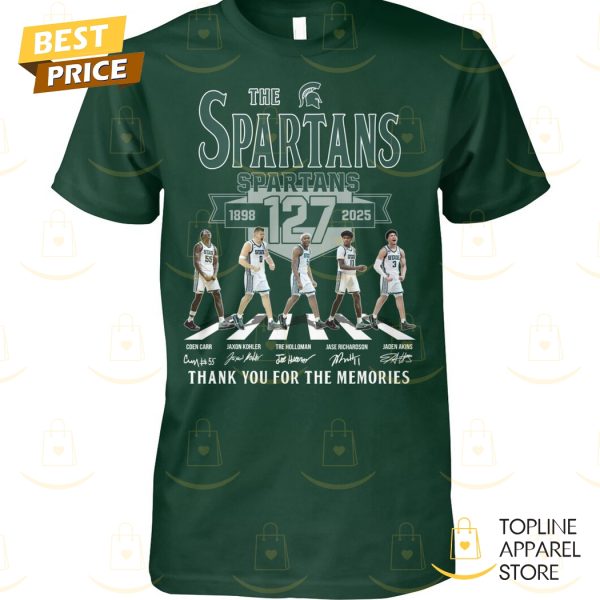 The Michigan State Spartans Basketball 127 Years 1898-2025 Signature Thank You For The Memories Unisex T-Shirt