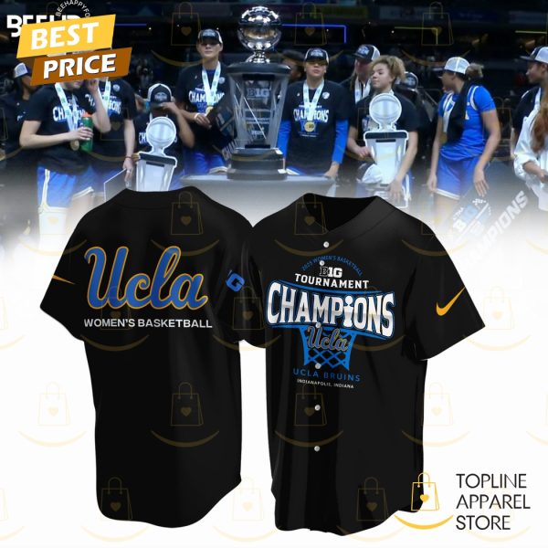 UCLA Bruins 2025 Big Ten Womens Basketball Conference Tournament Champions Baseball Jersey