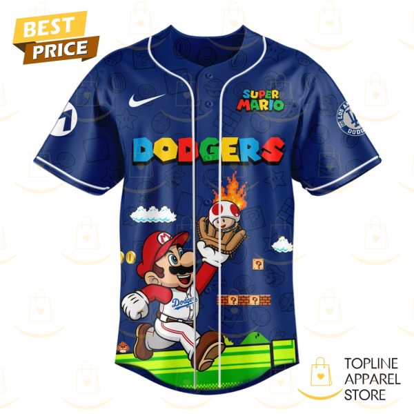 Los Angeles Dodgers MLB x Super Mario Night Baseball Jersey