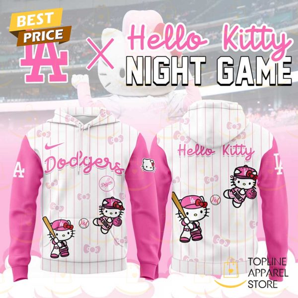 Los Angeles Dodgers x Hello Kitty Night 2025 Hoodie – Pink