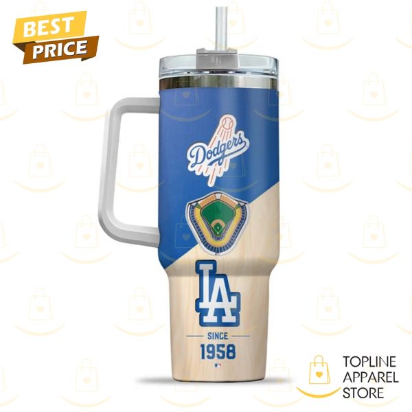 Los Angeles Dodgers Sine 1958 Tumbler With Handle And Straw