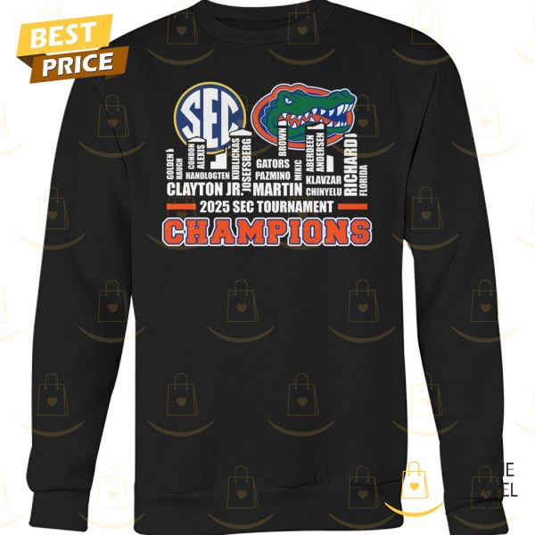 Florida Gators 2025 SEC Mens Basketball Tournament Champions Unisex T-Shirt