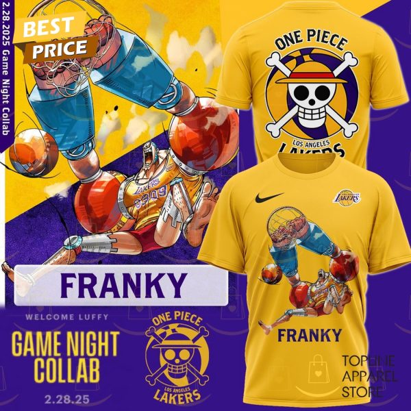 Los Angeles Lakers x Franky One Piece Game Night 3D T-Shirt